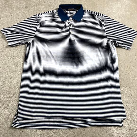 Peter Millar Polo Shirt Mens XL Blue Summer Comfort Golf Stretch Performance - Picture 1 of 7
